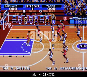 Tecmo Super NBA Basketball - Sega Genesis Mega Drive - Editorial use only  Stock Photo - Alamy