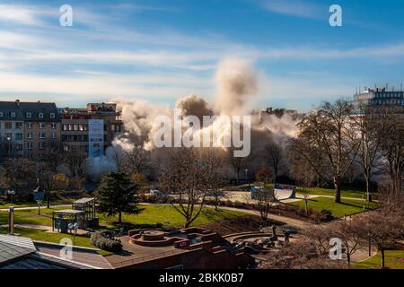 Blasting of  an Insurance Building in Dortmund, Germany Stock Photo