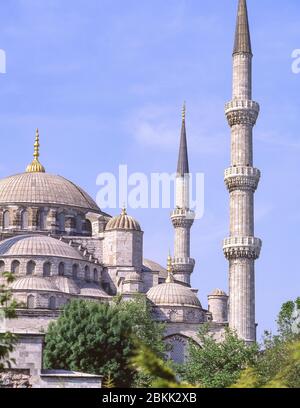 Sultan Ahmed Mosque (Blue Mosque), from Sultan Ahmet Park, Fatih District, Istanbul, Republic of Turkey Stock Photo