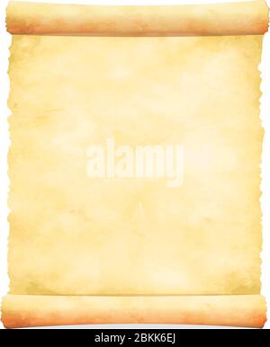 Tattered old paper illustration (curled edge) Stock Vector