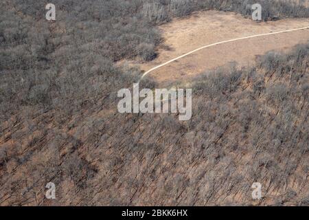Aerial image of Effigy Mounds National Monument, near Marquette, Iowa, USA. Stock Photo
