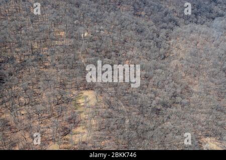 Aerial image of Effigy Mounds National Monument, near Marquette, Iowa, USA. Stock Photo