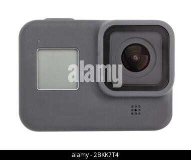 action camera path isolated on white Stock Photo