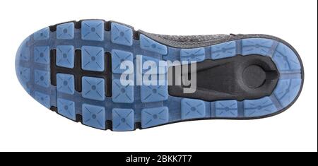 sneakers sole path isolated on white Stock Photo