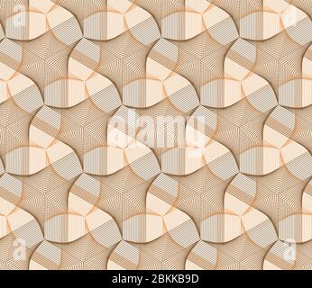 Guilloche brown background or texture for certificate, voucher, diploma. Guilloche vector seamless pattern. Stock Vector