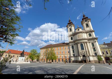 Eger, Hungary - 04 26 2020: Minorite church in Eger, Hungary Stock Photo