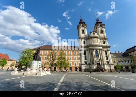 Eger, Hungary - 04 26 2020: Minorite church in Eger, Hungary Stock Photo