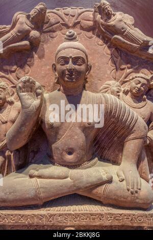 Buddha sculpture, Kushan period, Museum, Mathura, Uttar Pradesh, India Stock Photo