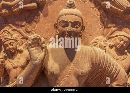 Buddha sculpture, Kushan period, Museum, Mathura, Uttar Pradesh, India Stock Photo