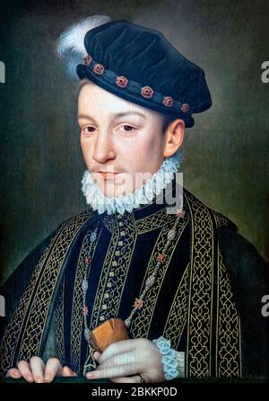 Portrait of Charles IX - Francois Clouet Stock Photo