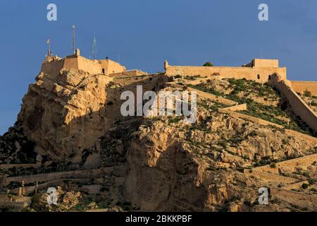 Santa Barbara Castle, Alicante, Spain, Europe Stock Photo