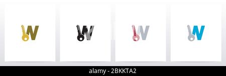Key On Letter Logo Design W Stock Vector
