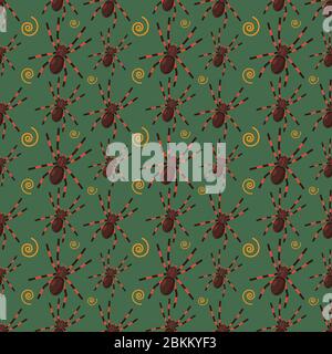 spider seamless pattern vector illustration background Stock Vector