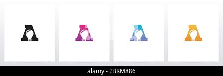 Lightbulb On Letter Logo Design A Stock Vector