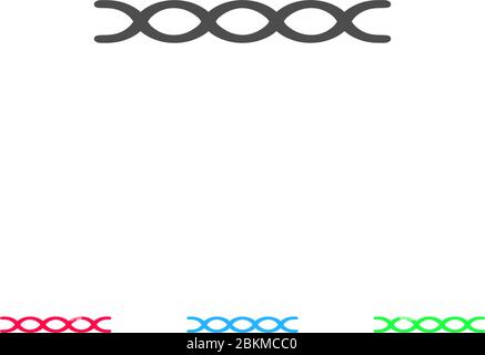 Chain icon flat. Color pictogram on white background. Vector illustration symbol and bonus icons Stock Vector