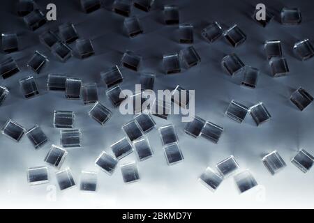 abstract plastic parallelepipedic shapes on a white background Stock Photo