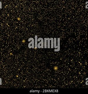 Golden Sparkle Background. Gold Sparkling Light on Black Background. Glowing Shining Effect Suitable for Background, Website and Wallpaper. - Vector Stock Vector