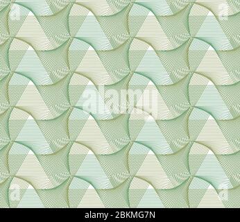 Certificate, diploma, voucher, vector background. Guilloche vector seamless pattern. Color background with thin lines and optical blending effect Stock Vector