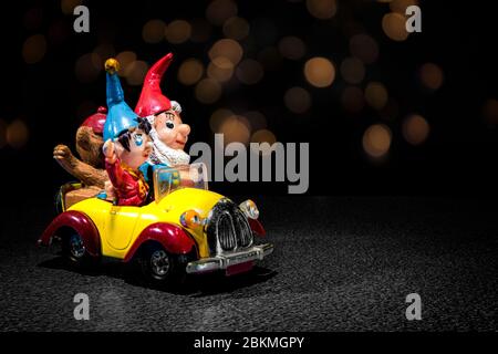 noddy car with characters Stock Photo