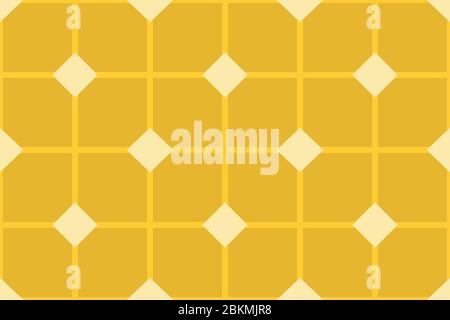 Seamless geometric pattern, texture or background vector in yellow colors. Stock Vector