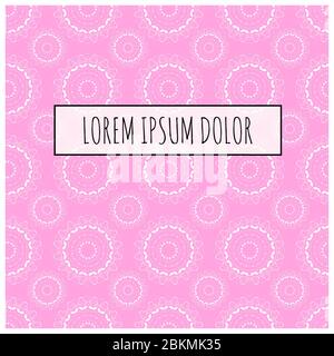 Abstract Spring Pattern with Frame and Sample Text. Vector Illustration Stock Vector