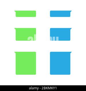 Short Message Service Flat Bubbles Stock Vector
