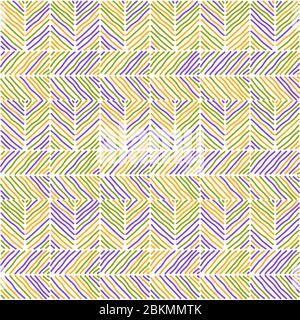 Abstract seamless background for texture, textiles and packaging wrappers made of colored diagonal lines. Stock Vector