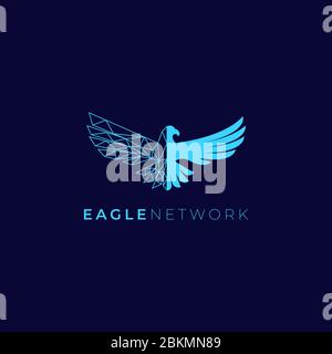 eagle network logo . vector illustration eps10 Stock Vector