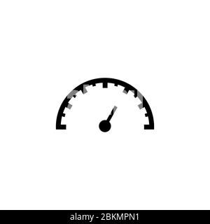 Round temperature gauge, isolated on white background. Template of circle barometer or indicator. Vector illustration EPS 10. Stock Vector