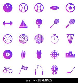 Sport gradient icons on white background, stock vector Stock Vector