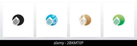 Paper Document On Letter Logo Design O Stock Vector