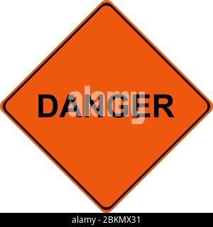 Danger traffic warning sign Stock Photo