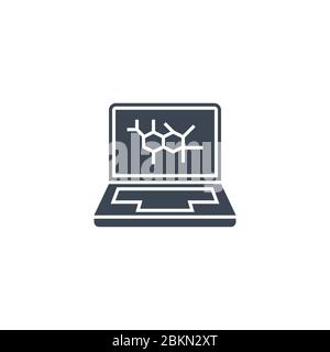 Computer Diagnostic related vector glyph icon. Stock Vector