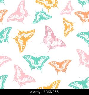 Butterfly Seamless Pattern Background Vector Illustration Stock Vector