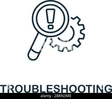 Troubleshooting line icon, solution and business, maintenance vector ...