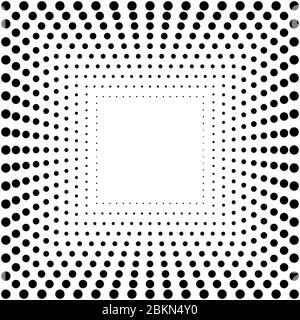 Abstract dotted background. Dots in circles on white background. Halftone effect. Vector illustration Stock Vector