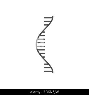 RNA related vector thin line icon Stock Vector