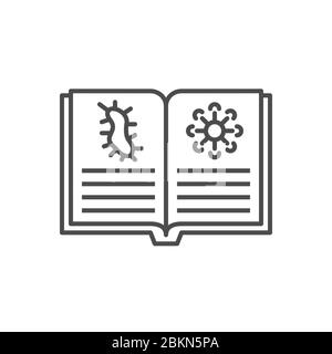 Knowledge of virology vector thin line icon Stock Vector