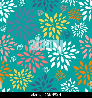 Floral Seamless Pattern Background for Wedding and Birthday. Vector Illustration Stock Vector