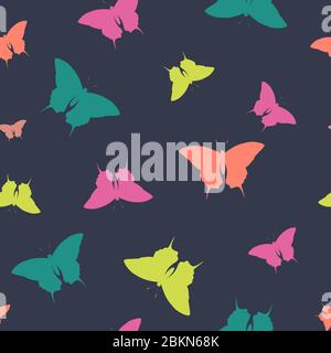 Butterfly Seamless Pattern Background Vector Illustration Stock Vector