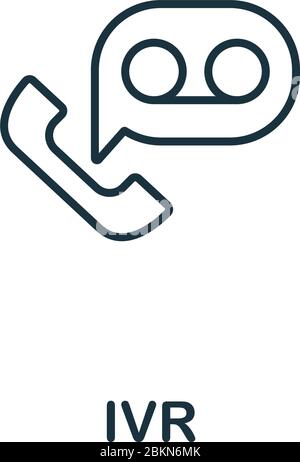 Ivr icon from customer service collection. Simple line element Ivr symbol for templates, web design and infographics Stock Vector
