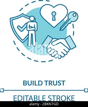 Build trust concept icon Stock Vector