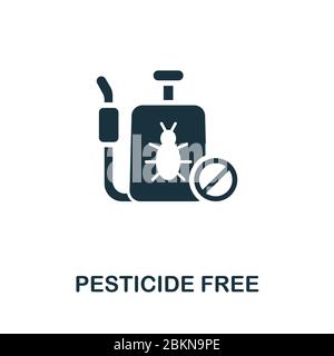 Pesticide Free icon from organic farming collection. Simple line Pesticide Free icon for templates, web design and infographics Stock Vector