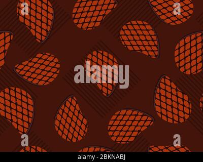 BBQ steak seamless pattern, grilled meat top view. Roast beef. Vector illustration Stock Vector