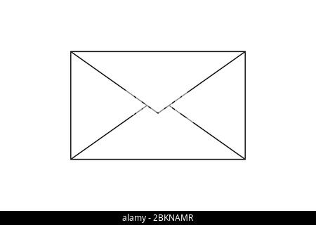 Envelope vector icon. Mail icon.  Stock Vector