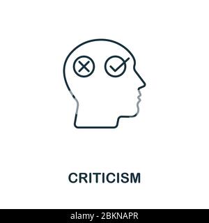 criticism line icon, outline symbol, vector illustration, concept sign ...