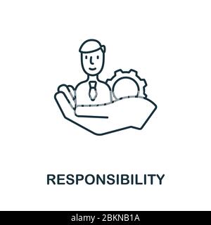 Responsibility icon from personality collection. Simple line Responsibility icon for templates, web design and infographics Stock Vector