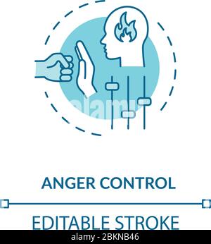 Anger control concept icon Stock Vector