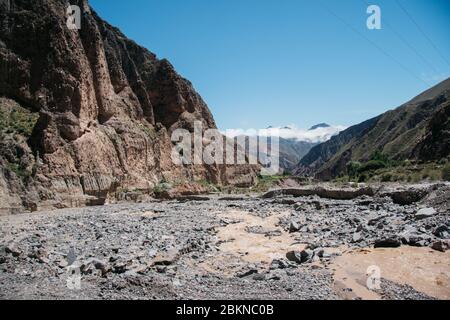 Road to Iruya, Argentina, Salta province, Quebrada de Humahuaca listed as World Heritage of UNESCO Stock Photo