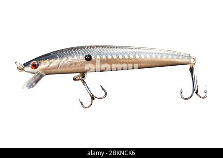 fishing baits isolated on white background diver . Stock Photo